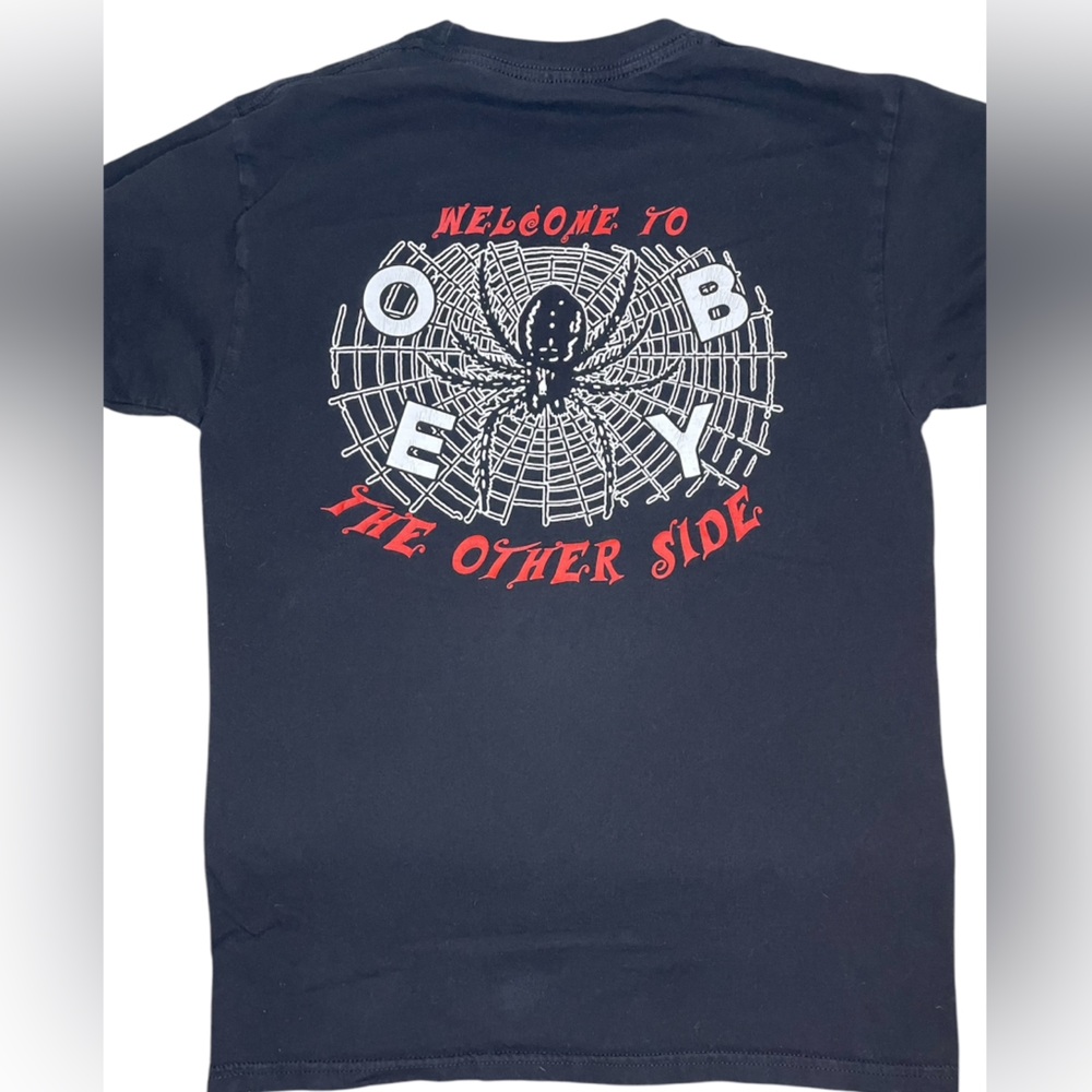 Obey Front and Back Spiderweb Graphic-Adult Small